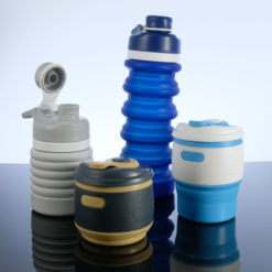 Teleskopine silikono gertuves ir puodeliai