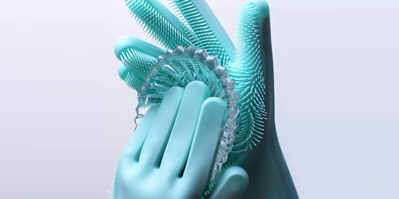 Silikonines plovimo pirstines kempines 22