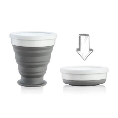 silikoninis sulankstomas kompaktiskas puodelis kelionems 24